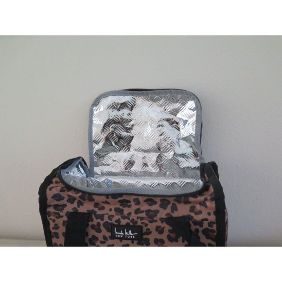 Nicole Miller New York N3550-92B Leopard Print Insulated 11" Lunch Tote - Picture 7 of 10